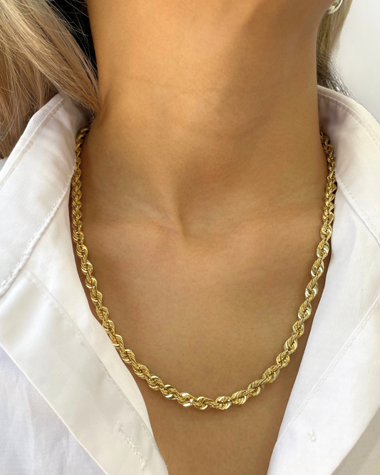 CADENA TORSAL GRUESA DE ORO AMARILLO 14K SKU: ORO251