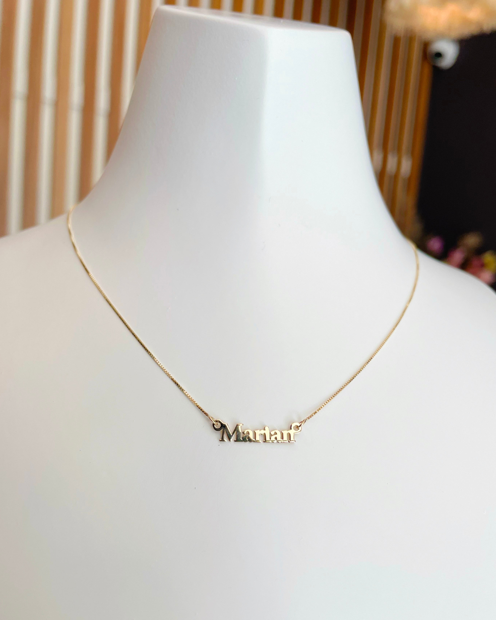 COLLAR 1 NOMBRE VENECIANA  ORO 14K