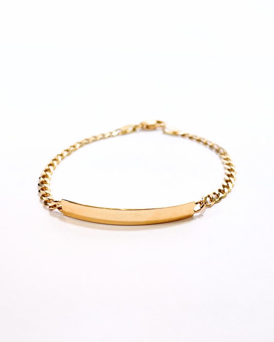 PULSERA BARBADA ESCLAVA ADULTO ORO 14K   SKU:OR0445
