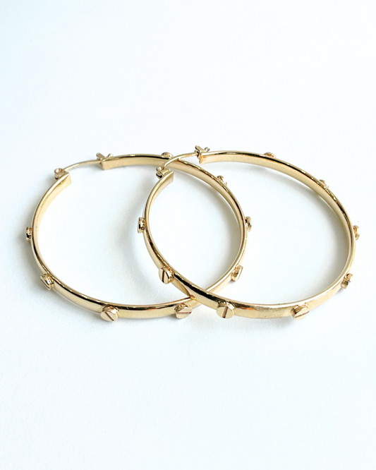 ARRACADAS DE ORO 14K TIPO CARTIER  SKU: OR0312