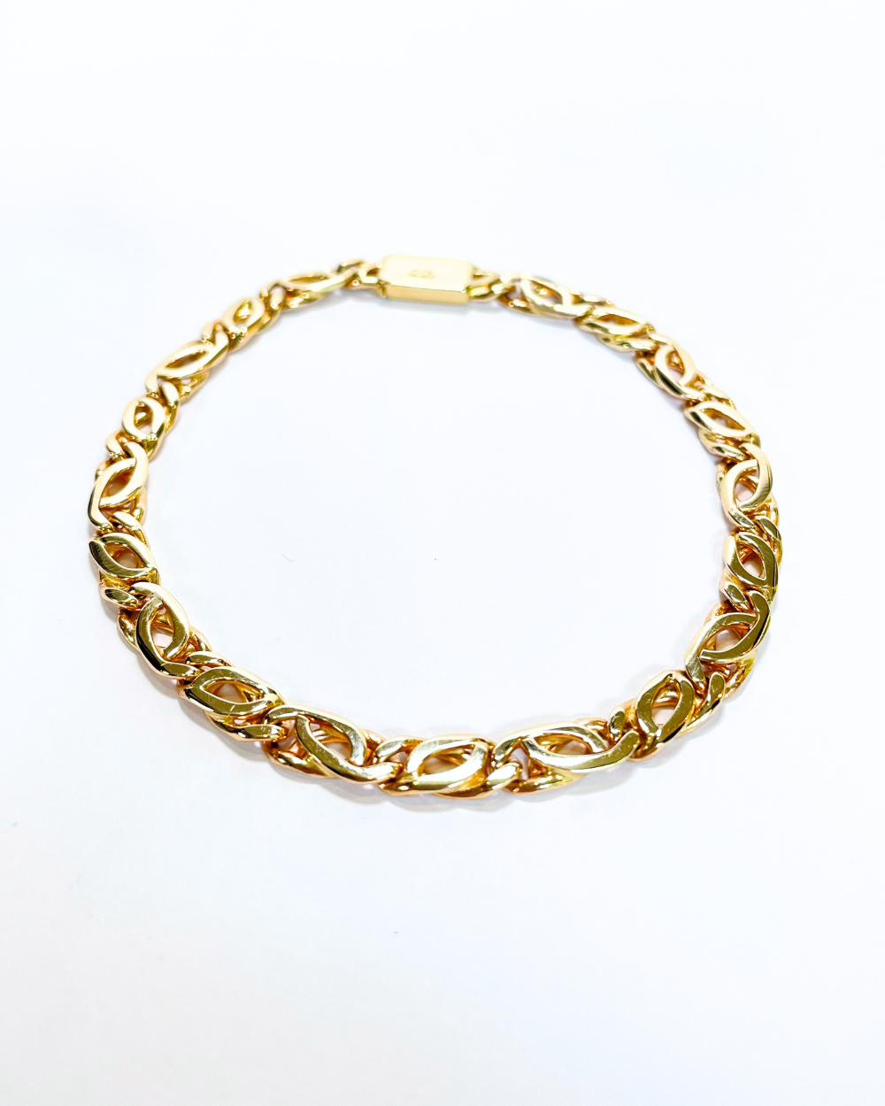 PULSERA DE HOMBRE TEJIDO EGIPCIO DE  ORO 14K.   SKU:ORO63