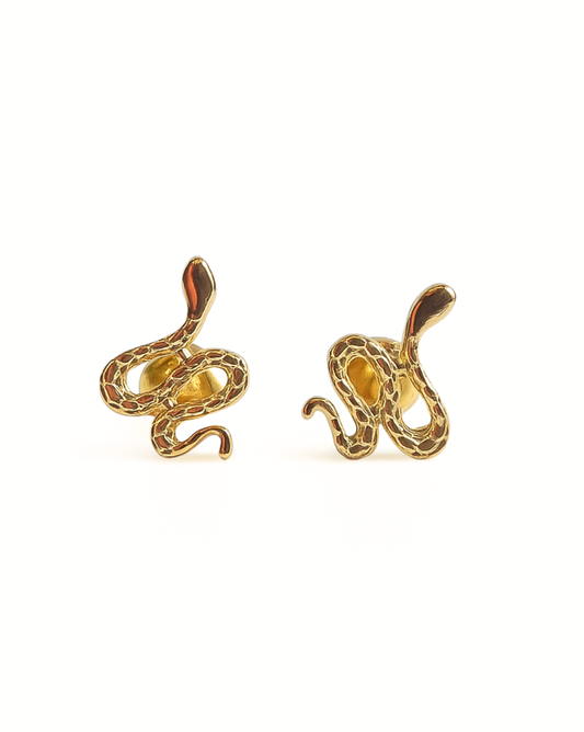ARETES SERPIENTES DE ORO 14K  SKU: OR0441