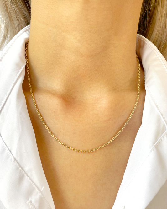 CADENA  MINI ESLABONES DE ORO 14K   SKU: ORO212