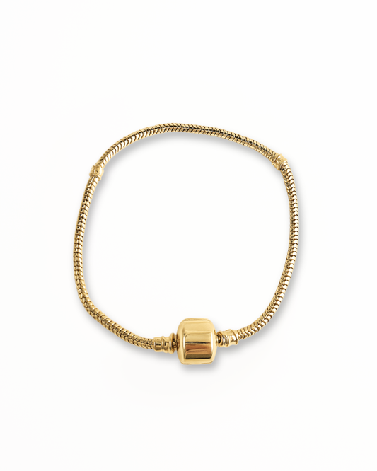 Brazalete Cadena De Serpiente Con Cierre De Barril SKU: OR0326