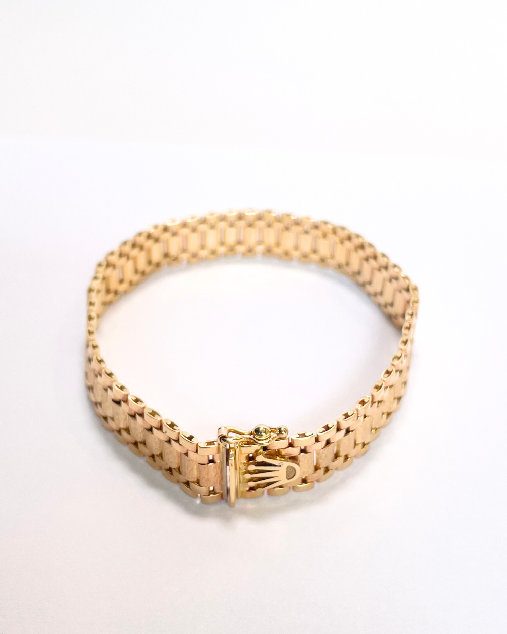 PULSERA TEJIDO TIPO ROLEX   SKU:ORO47