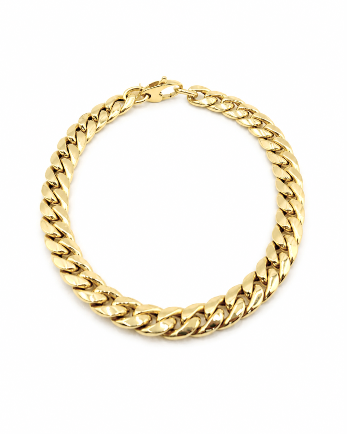 Pulsera Cubana plana Oro 14K SKU: OR0677
