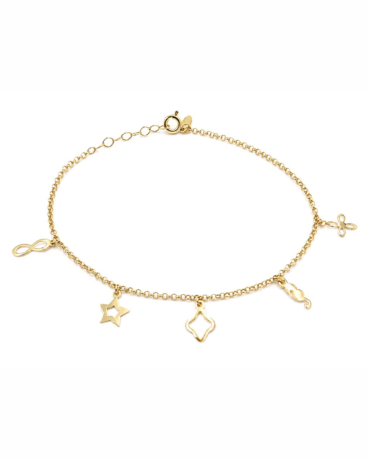 Pulsera Dijes de la Suerte Oro 14K SKU: OR0682