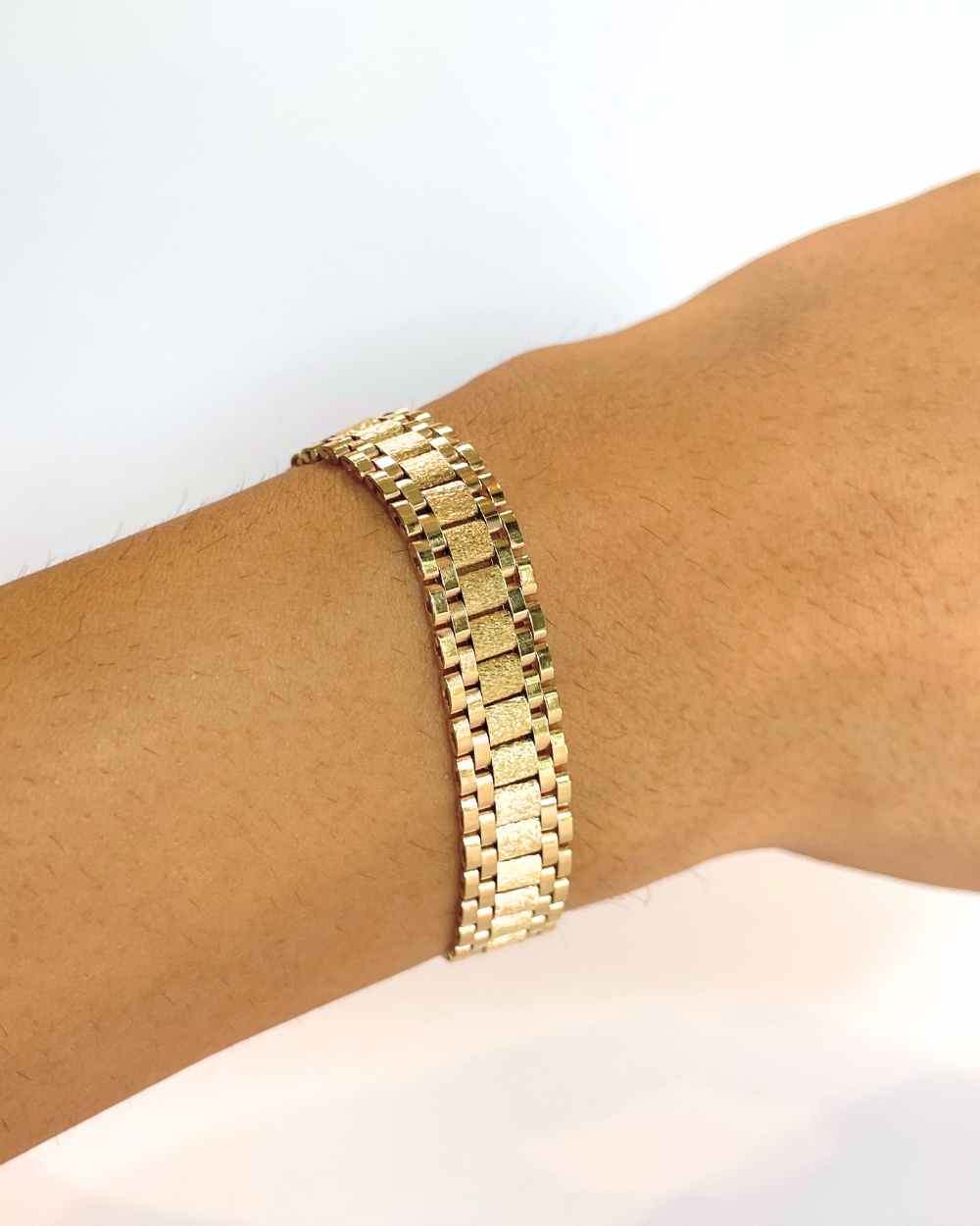 PULSERA TEJIDO TIPO ROLEX   SKU:ORO47