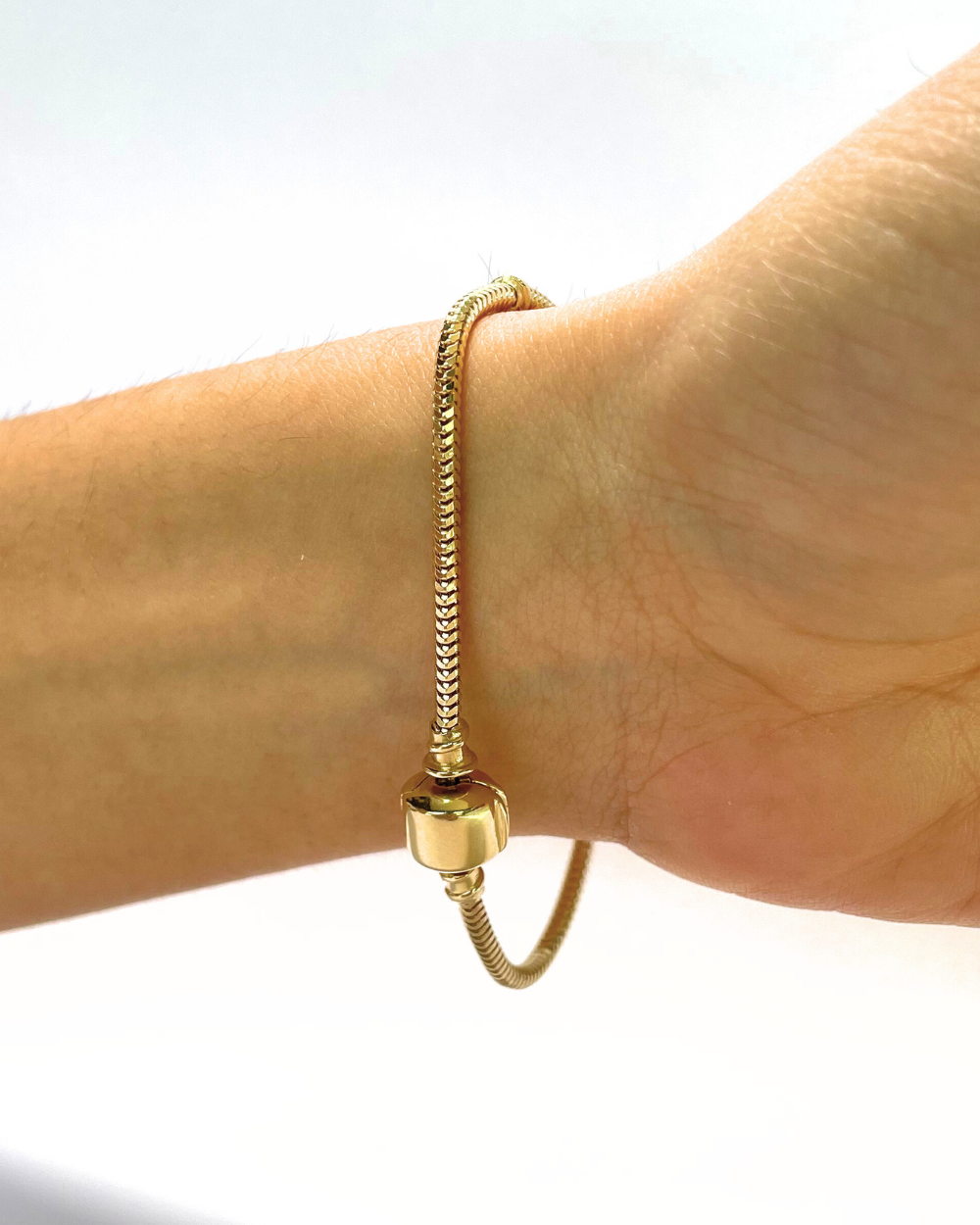 Brazalete Cadena De Serpiente Con Cierre De Barril Moments   SKU: OR0326