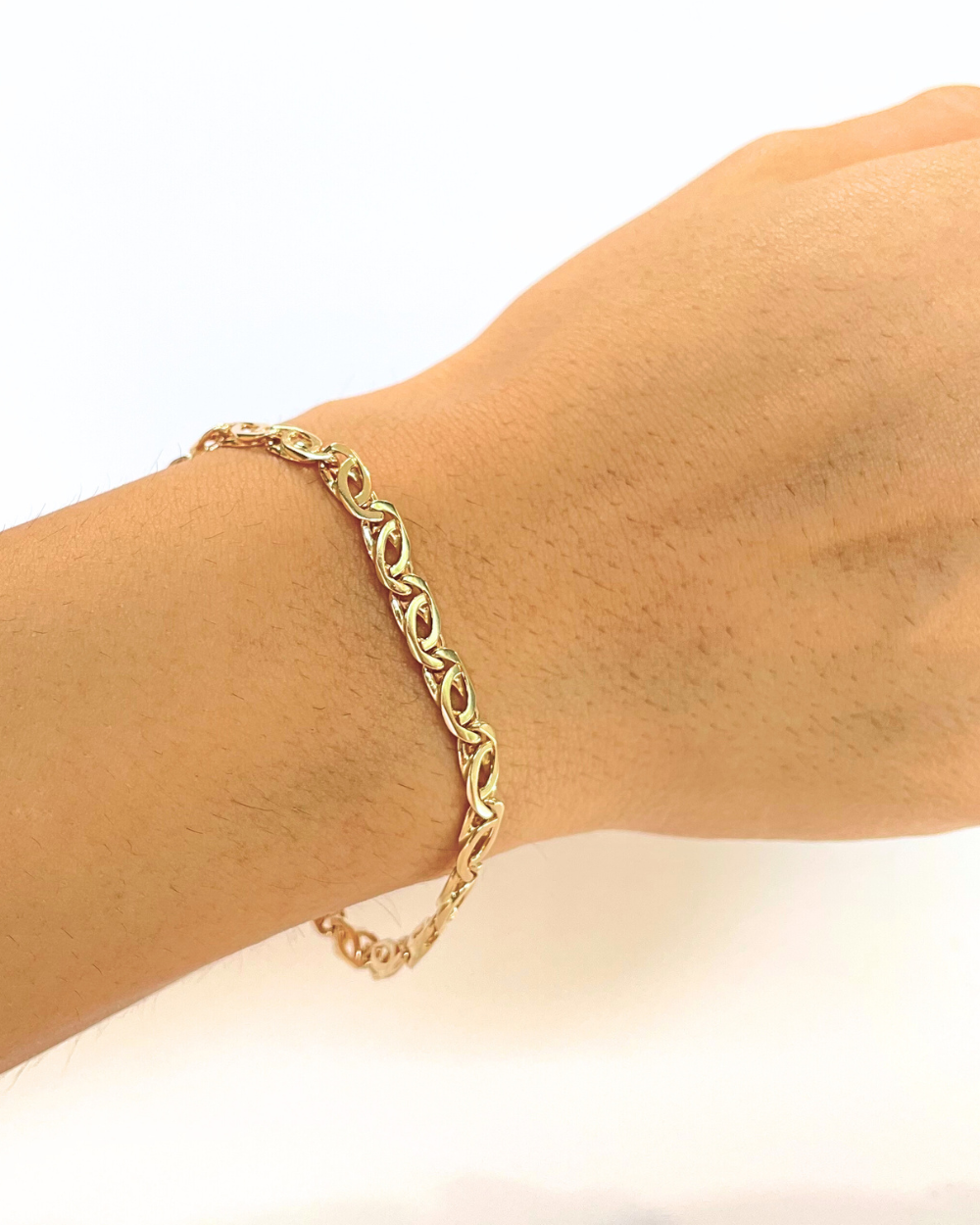 PULSERA DE DAMA TEJIDO EGIPCIO DE ORO 14K. SKU:ORO68