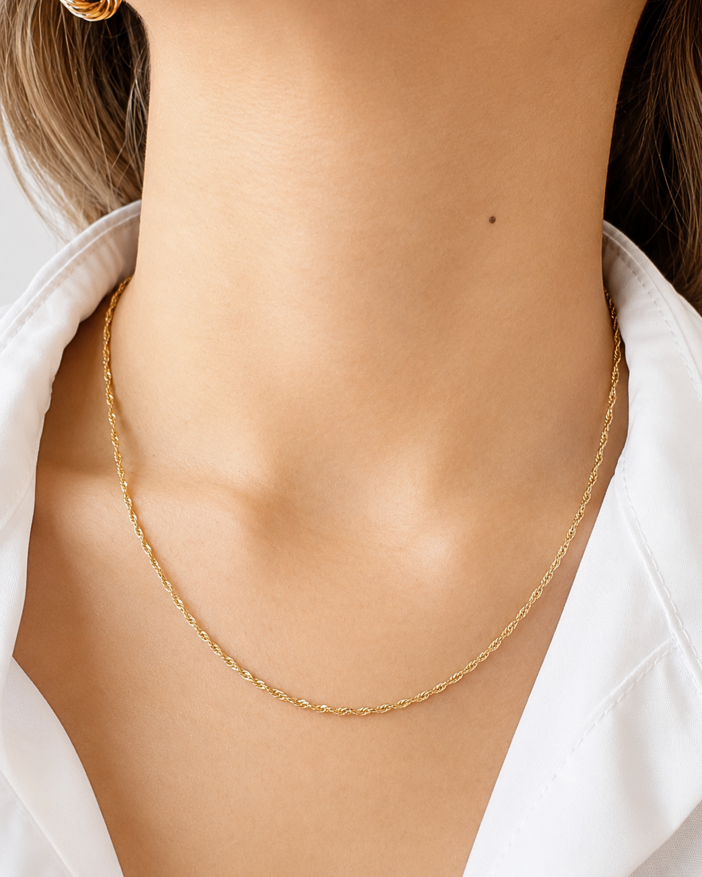 Cadena torsal delgada oro 14k SKU: ORO208