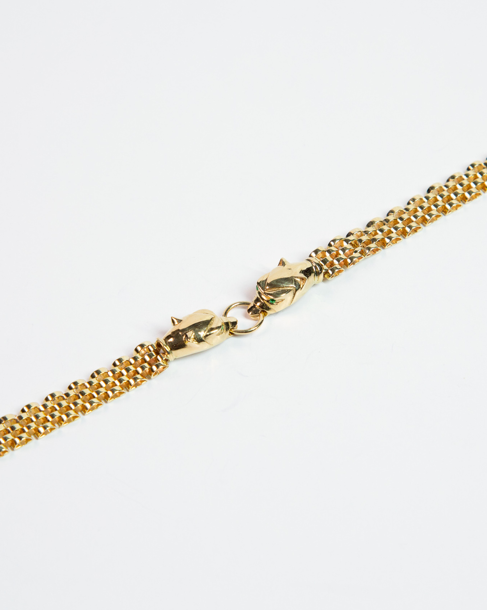 PULSER TIPO CARTIER DE ORO 14K PANTERAS SKU: OR0348