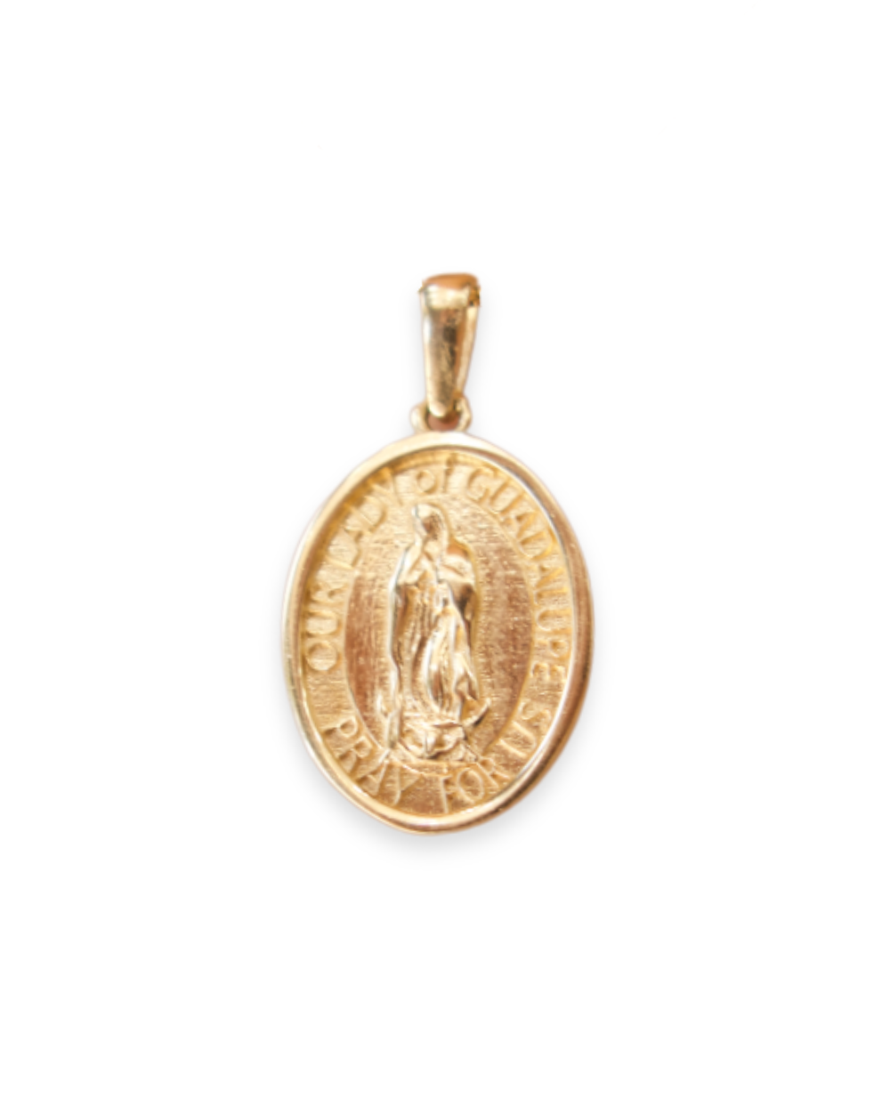 MEDALLA DE LA VIRGEN DE GUADALUPE ORO 14K