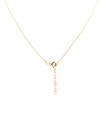 COLLAR TRIPLE 3 CORAZONES CON CIRCONIAS ORO 14K    SKU: ORO191