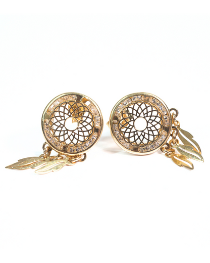 ARETES ATRAPASUEÑOS DE ORO 14K SKU: ORO79 y ORO78