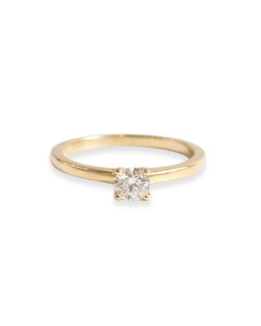 Anillo de Compromiso Solitario en Oro 14K con Diamante SKU:OR0547