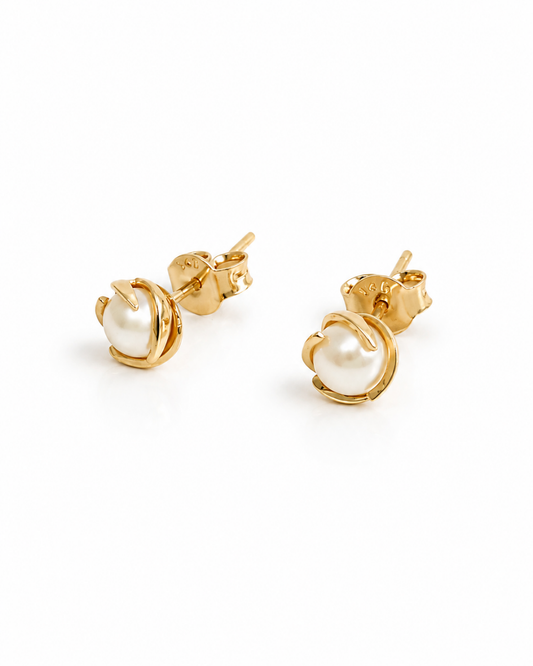 Aretes con perla y poste L2 NOTA 8540