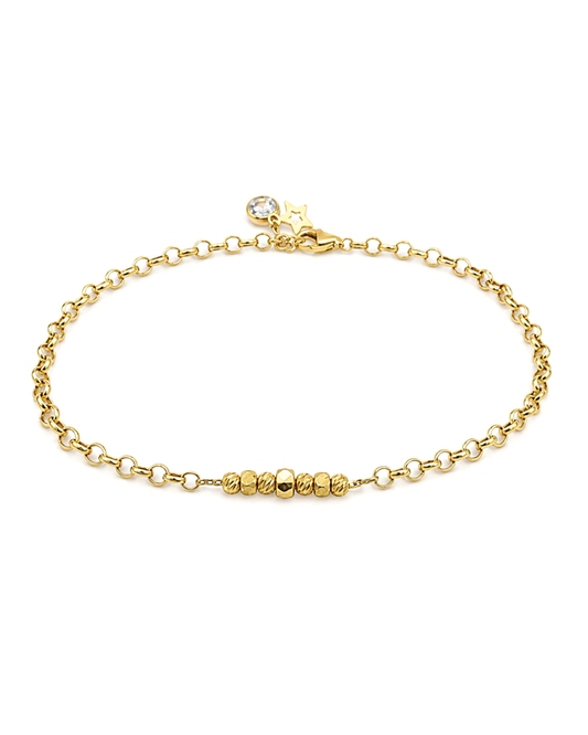 Pulsera Bolitas Facetadas Oro 14K SKU: OR0686