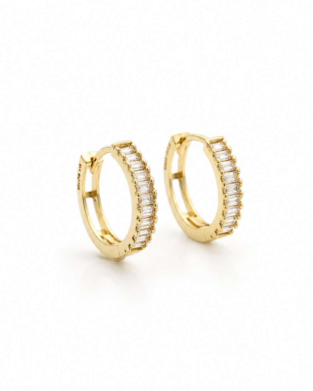 Huggies medianos baguette oro 14k N10198