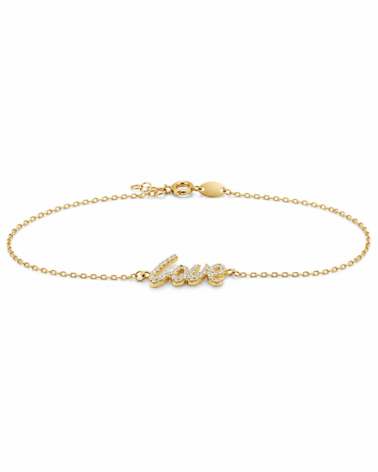 Pulsera Love con Circonias Oro 14K SKU: OR0681