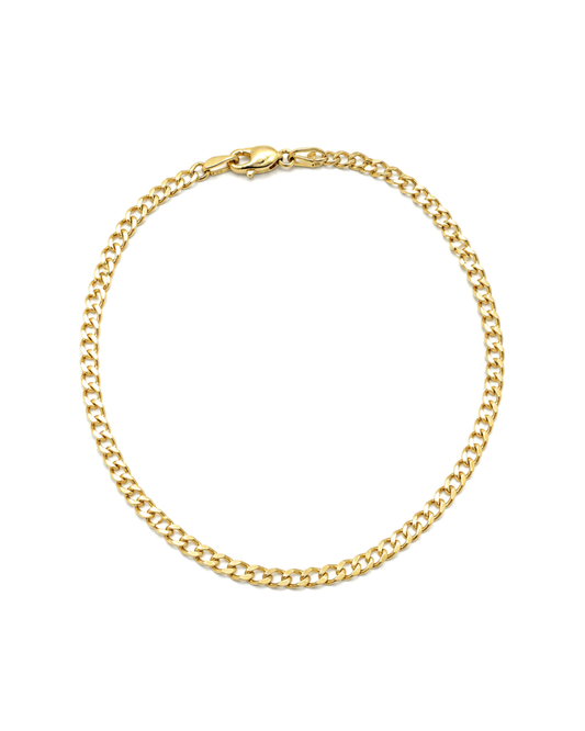 Pulsera Cubana Clásica Oro 14K 3 mm SKU: OR0694