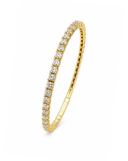 Brazalete Tennis Semi Rígido de Oro Amarillo 14K SKU: OR0697