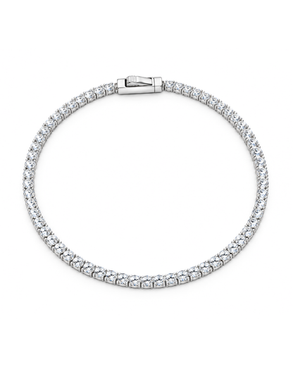 Pulsera Tennis oro blanco broche caja L5 2.8 N10037