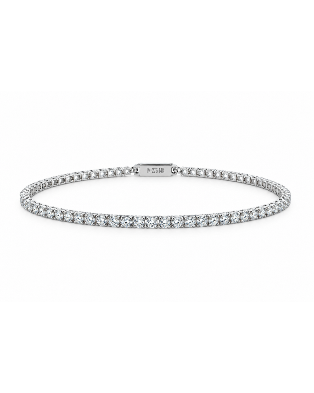 Pulsera Tennis oro blanco broche caja L5 2.8 N10037