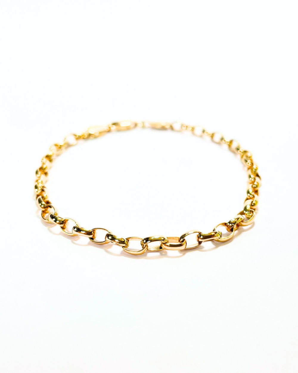 PULSERA ESLABONES DE ESFERA ORO 14K     SKU:ORO67