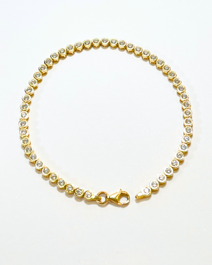 PULSERA TENISTA ORO 14k.   SKU:ORO72