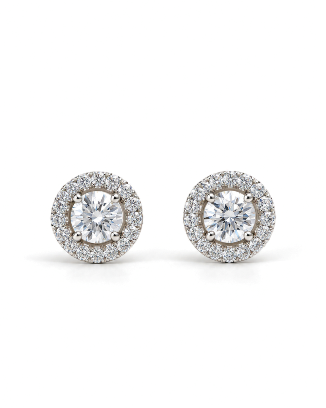 Aretes de Oro Amarillo 14K con Diamantes Naturales