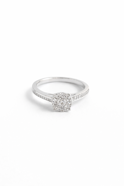Anillo de compromiso de Oro blanco 14K con Diamantes SKU: OR0560