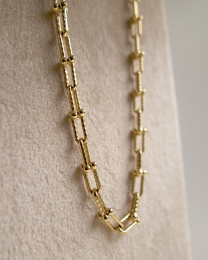 CADENA ESLABONES U  DE ORO 14K SKU:ORO286.