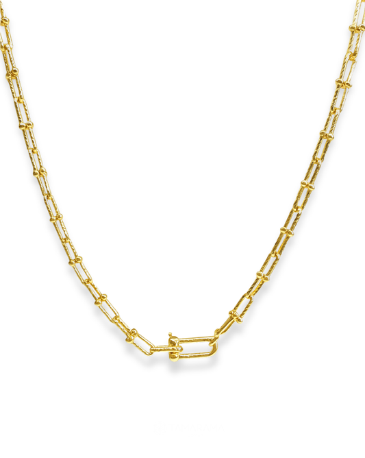 CADENA ESLABONES U  DE ORO 14K SKU:ORO286.