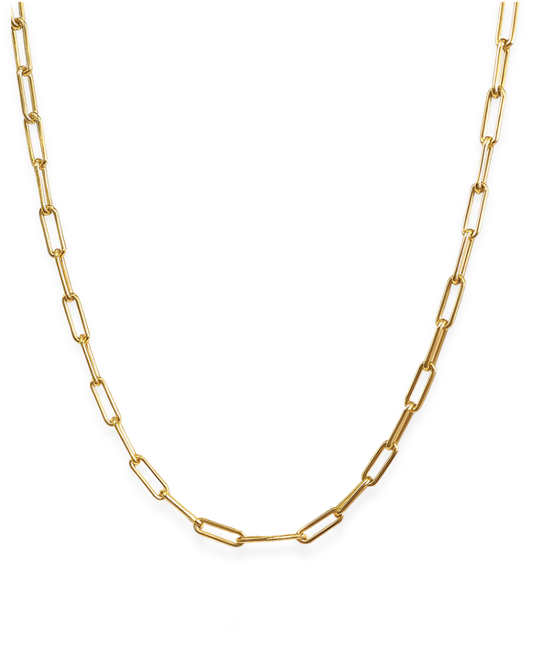 CADENA ESLABONES RECTANGULARES DE ORO 14K