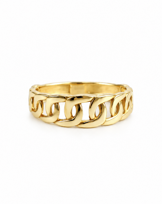 Anillo de Eslabones Entrelazados Oro 14K SKU: ORO114