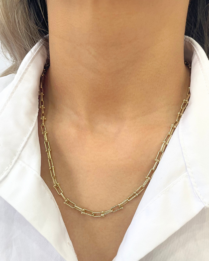 Cadena eslabones graduados estilo tiffany de Oro 14k  SKU: OR0286