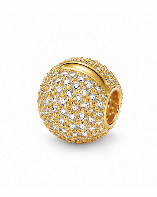 Charm esfera circonias de oro 14K SKU: OR0335