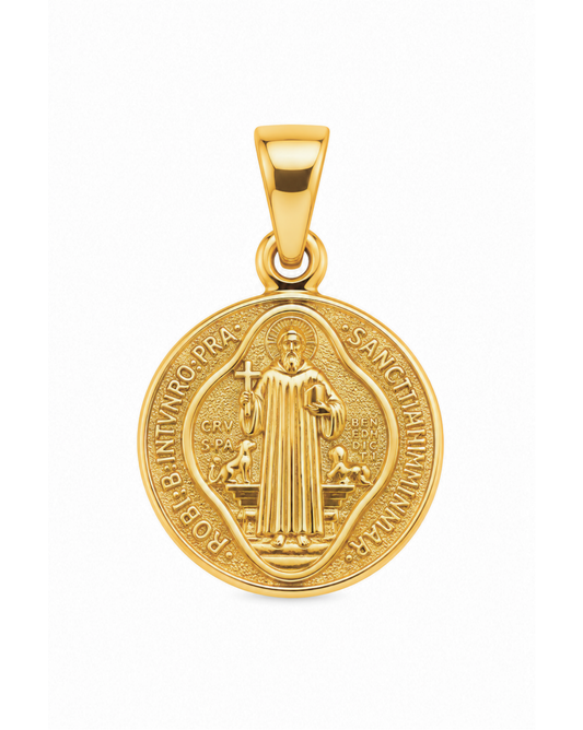 Medalla de san benito de oro 14K CH SKU:OR0407