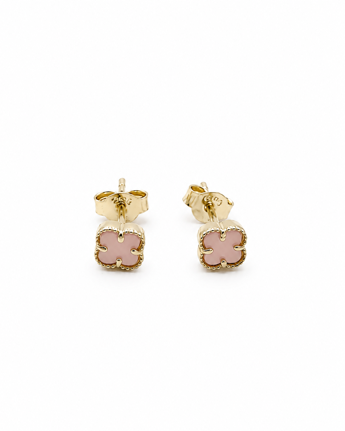 Broqueles Tipo Van Cleef rosa poste L6 N10249
