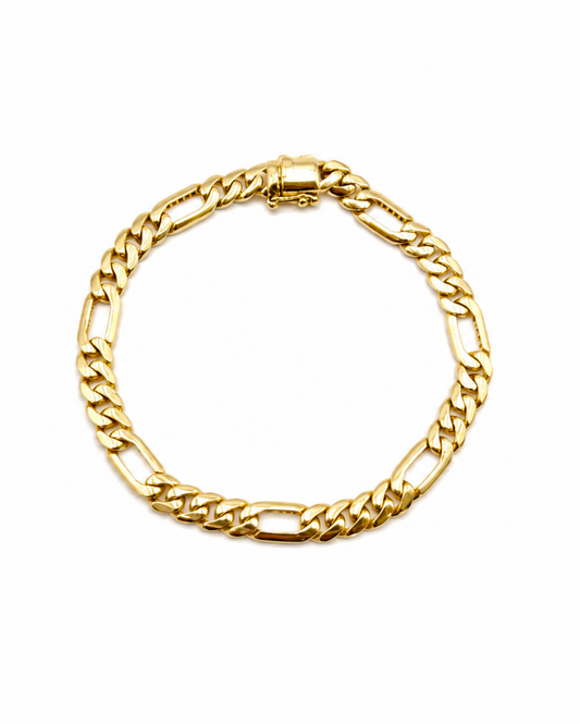 Pulsera barbada 17cm  Oro 14k N10198