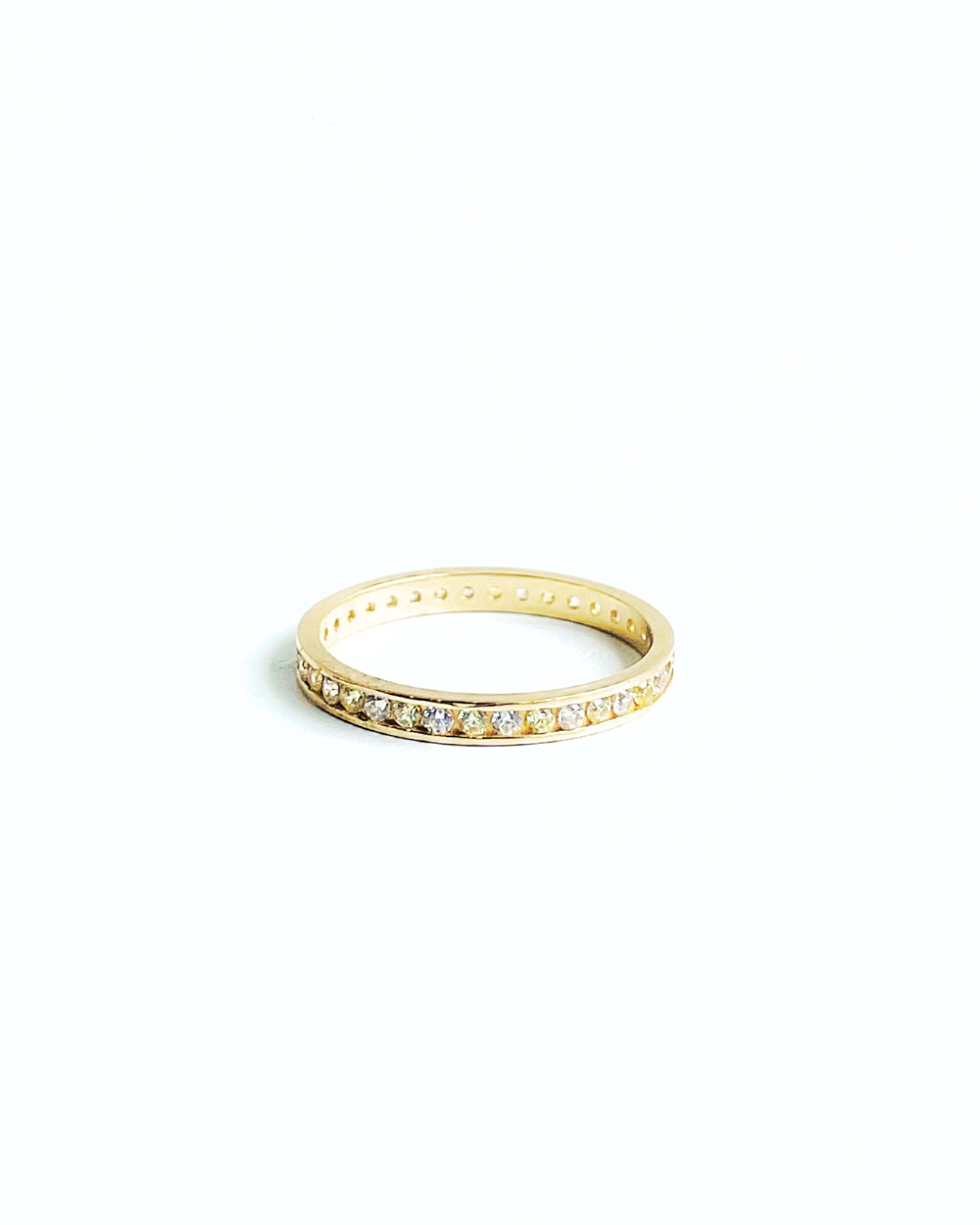 CHURUMBELA CIRC. BLANCAS  DE ORO 14K   SKU: ORO102