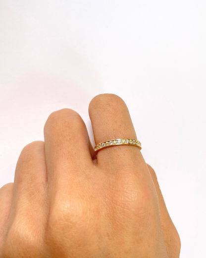 CHURUMBELA CIRC. BLANCAS  DE ORO 14K   SKU: ORO102
