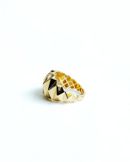 Anillo rombos 3D oro 14k  SKU: ORO117