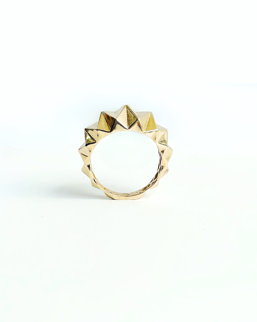 Anillo rombos 3D oro 14k  SKU: ORO117