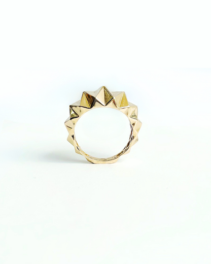 Anillo rombos 3D oro 14k  SKU: ORO117