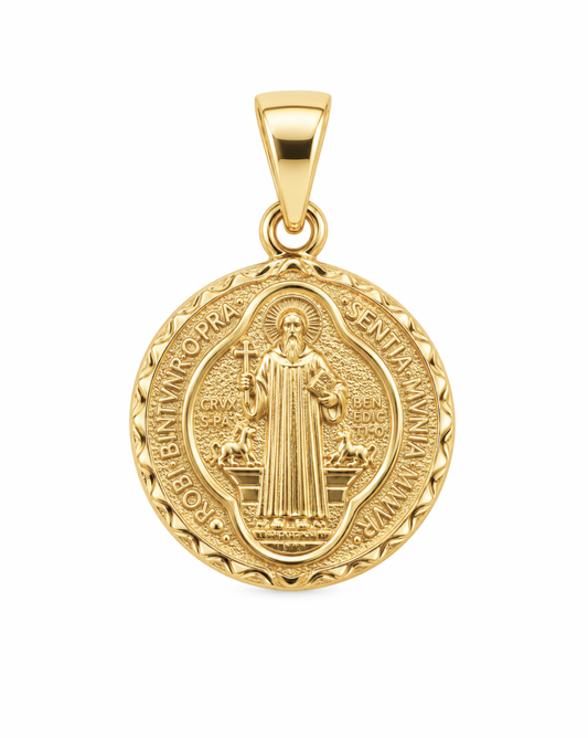 Medalla de san benito de oro 14K SKU: OR0503
