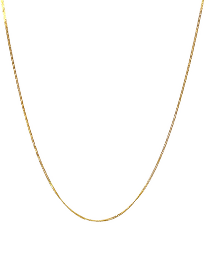 Cadena ultradelgada trenzada de oro 14k  SKU: ORO209