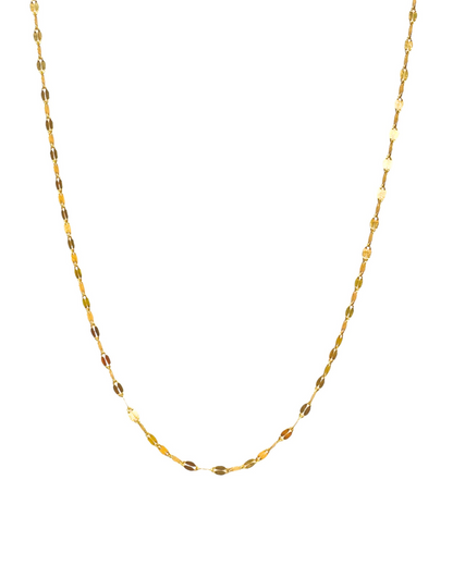 CADENA HOJUELAS DE ORO DE 14K SKU: ORO215