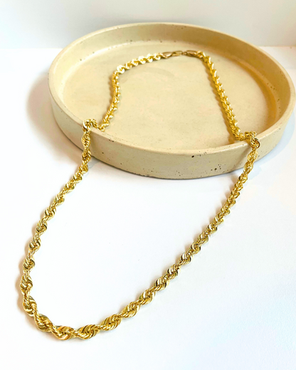 Cadena torsal gruesa oro 14k SKU:ORO251